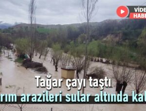 Tağar Çayı Taştı Tarım Arazileri Sular Altında Kaldı