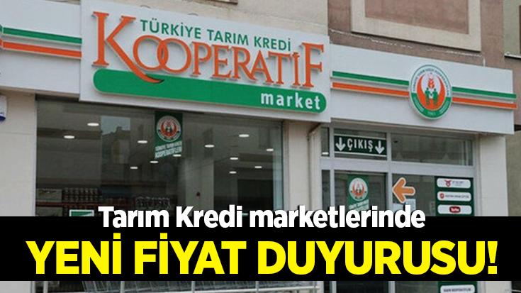 Tarım Kredi Marketlerinde Yeni Fiyat Duyurusu