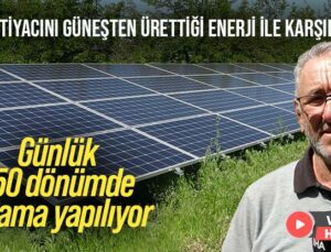 Su Ihtiyacını Güneşten Ürettiği Enerji Ile Karşılıyor: Günlük 150 Dönümde Sulama Yapılıyor