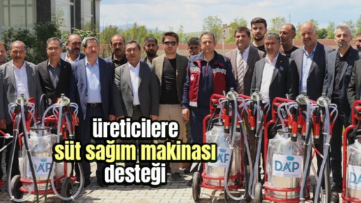 Üreticilere Süt Sağım Makinası Desteği