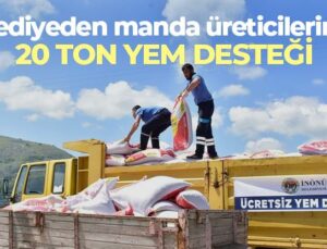 Belediyeden Manda Üreticilerine 20 Ton Yem Desteği