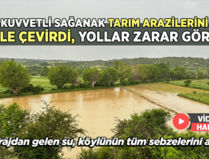 Kuvvetli Sağanak Tarım Arazilerini Göle Çevirdi, Yollar Zarar Gördü