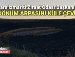 Sigara Izmariti Ziraat Odası Başkanının 20 Dönüm Arpasını Küle Çevirdi