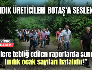 Fındık Üreticileri Botaş’A Seslendi