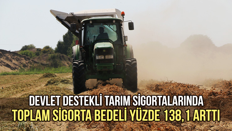 Devlet Destekli Tarım Sigortalarında Toplam Sigorta Bedeli Yüzde 138,1 Arttı