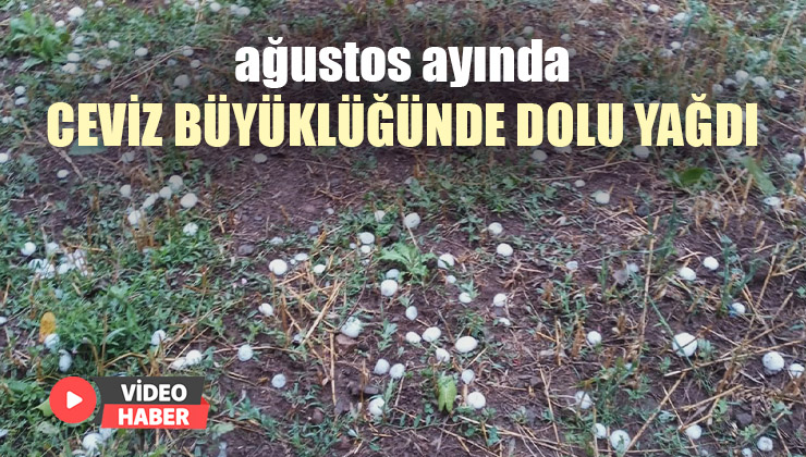 Ağustos Ayında Ceviz Büyüklüğünde Dolu Yağdı