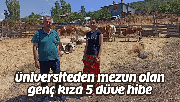 Üniversiteden Mezun Olan Genç Kıza 5 Düve Hibe