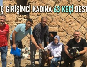 Genç Girişimci Kadına 63 Keçi Verildi