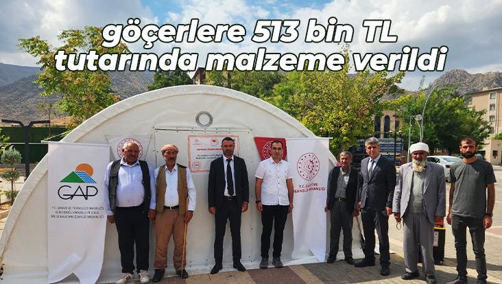 Göçerlere 513 Bin Tl Tutarında Malzeme Verildi