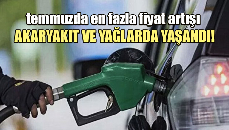 Temmuzda En Fazla Fiyat Artışı Akaryakıt Ve Yağlarda Yaşandı