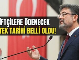 Çiftçilere Ödenecek Destek Tarihi Belli Oldu