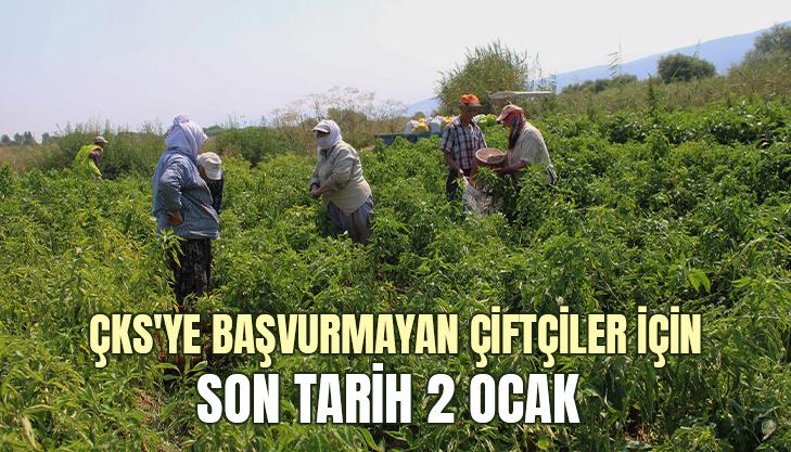 Çks’Ye Başvurmayan Çiftçiler Için Son Tarih 2 Ocak