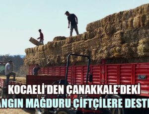 Kocaeli’den Çanakkale’deki Yangın Mağduru Çiftçilere Destek