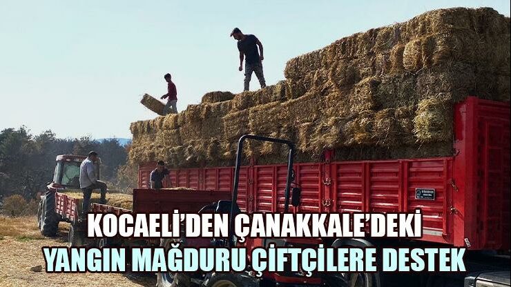 Kocaeli’den Çanakkale’deki Yangın Mağduru Çiftçilere Destek