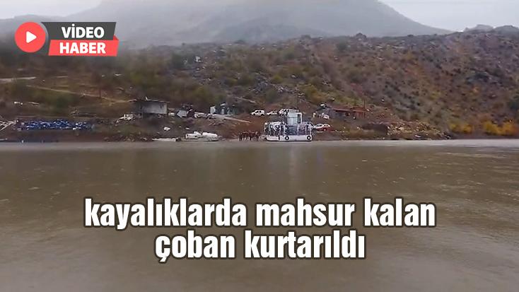 Diyarbakır’Da Kayalıklarda Mahsur Kalan Çoban Kurtarıldı