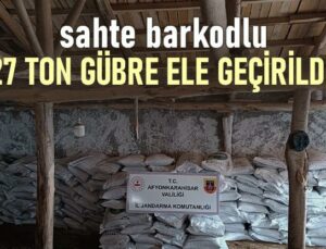 Sahte Barkodlu 27 Ton Gübre Ele Geçirildi