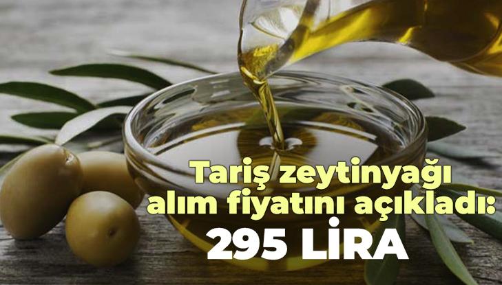 Tariş Zeytinyağı Alım Fiyatını Açıkladı: 295 Lira