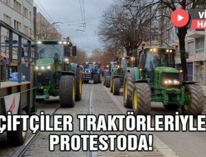Çiftçiler Traktörleriyle Protestoda!