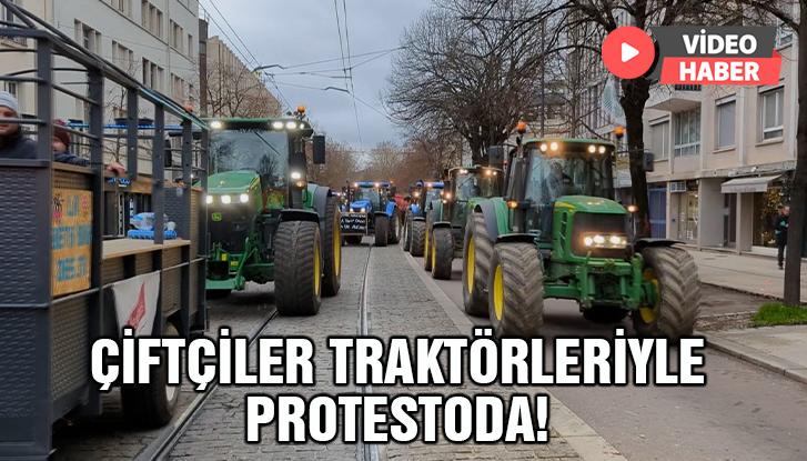 Çiftçiler Traktörleriyle Protestoda!
