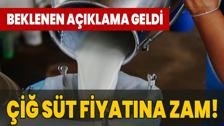 Çiğ Süt Fiyatına Zam Açıklaması Geldi!