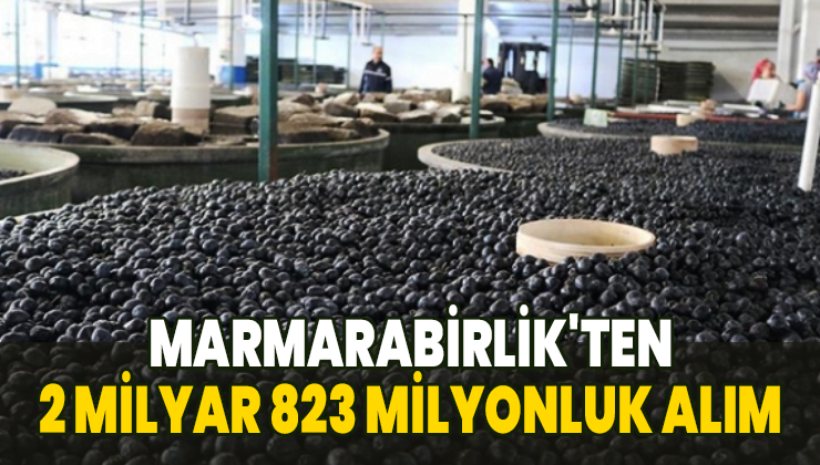 Marmarabirlik’Ten 2 Milyar 823 Milyon Liralık Alım