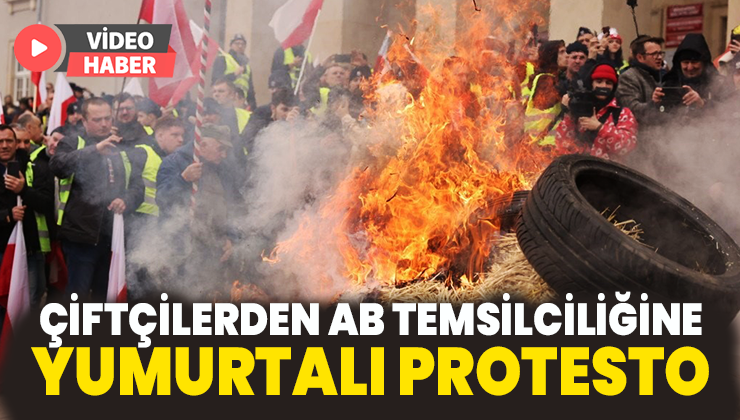 Çiftçilerden Ab Temsilciliğine Yumurtalı Protesto