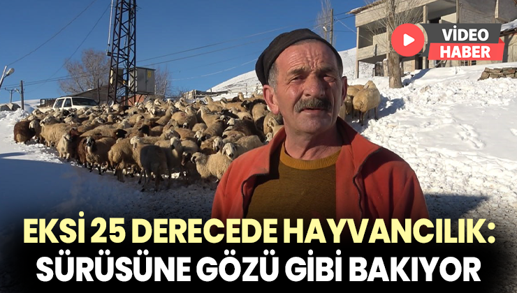 Eksi 25 Derecede Sürüsüne Gözü Gibi Bakıyor