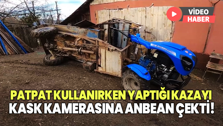 Patpat Kullanırken Yaptığı Kazayı Kask Kamerasına Anbean Çekti