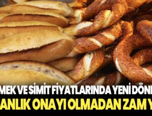 Ekmek ve simit fiyatlarında yeni dönem