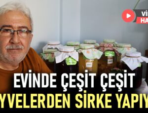 Evinde Çeşit Çeşit Meyvelerden Sirke Yapıyor