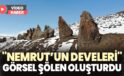 Nemrut’un develeri kar altında: Görsel şölen