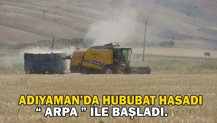 Adıyaman’Da Hububat Hasadı “Arpa” İle Başladı.