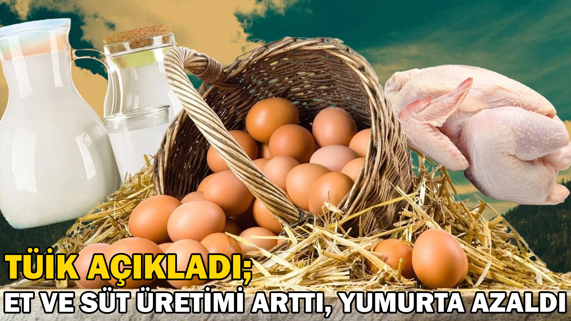 Et ve süt üretimi arttı, yumurta azaldı