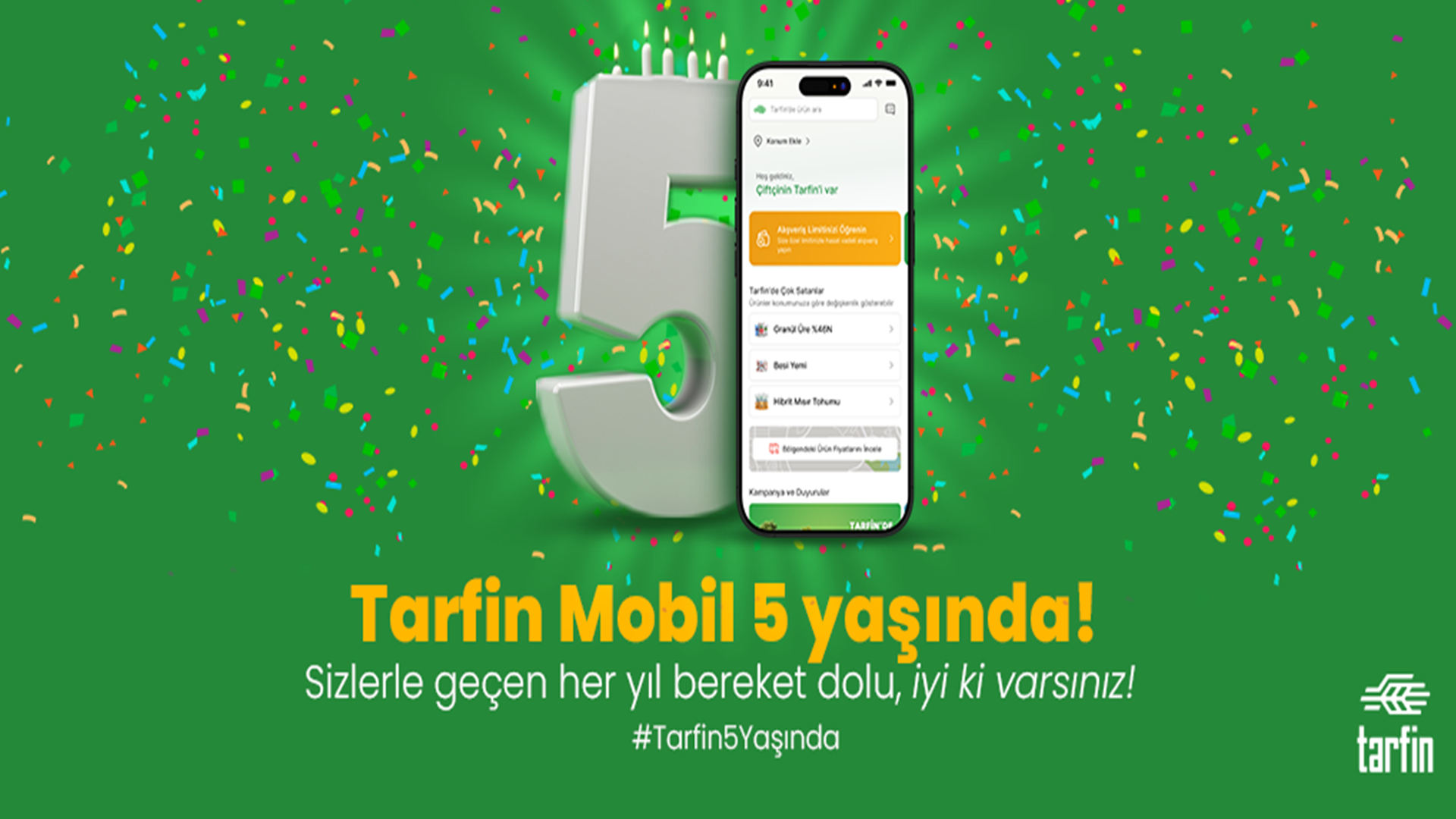TARFİN MOBİL 5 YAŞINDA