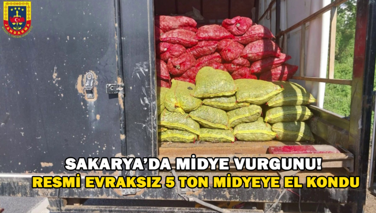 Sakarya’da Midye Vurgunu: Resmi Evraksız 5 Ton Midyeye El Kondu