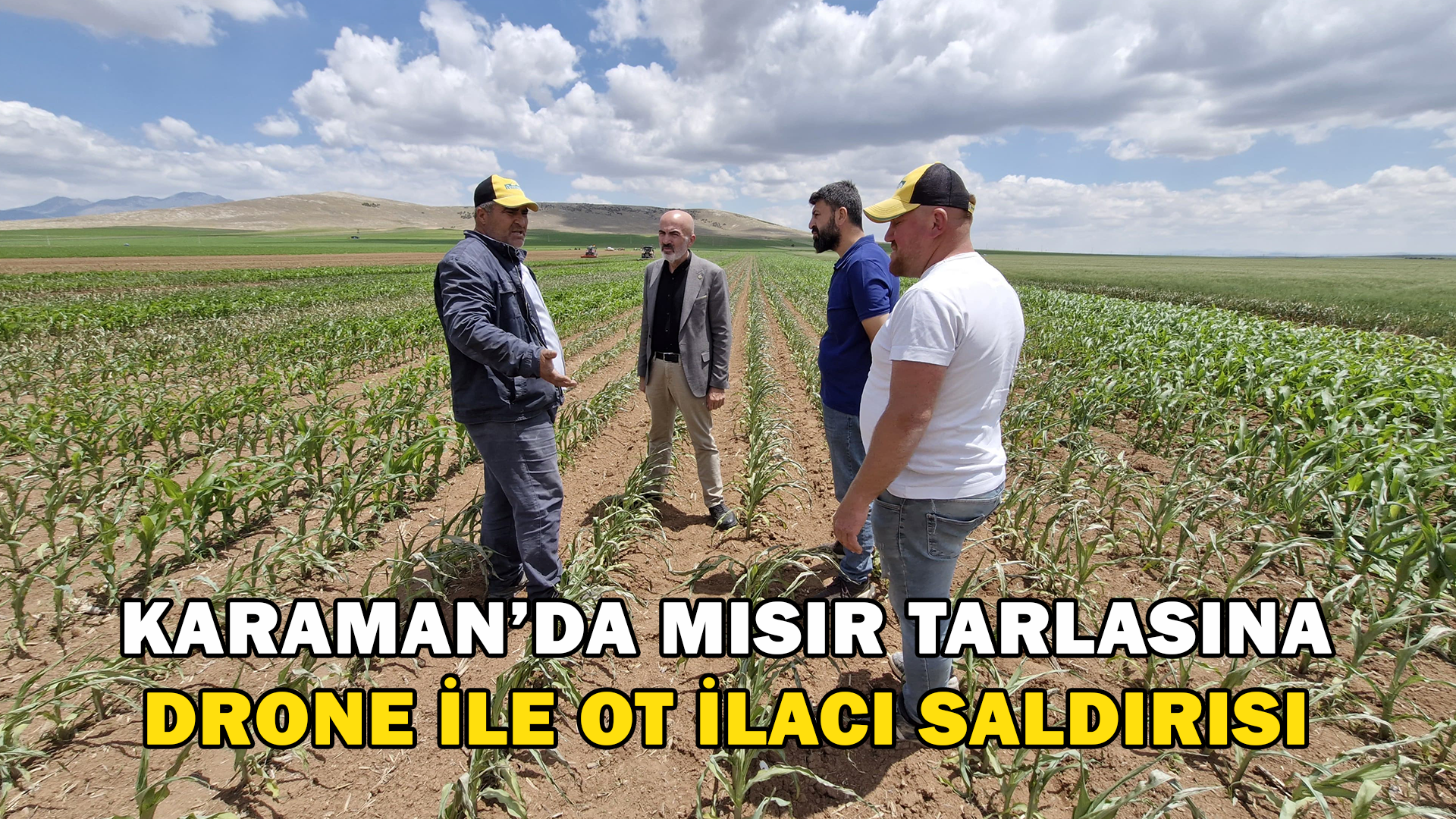 Mısır Tarlasına Dronlu Ot İlacı Saldırısı