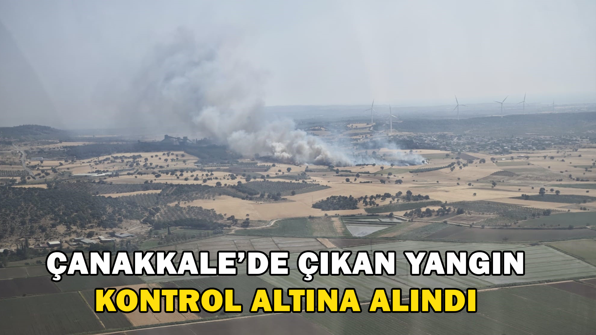 Çanakkale’de Tarım Arazisinde Başlayan Yangın Kontrol Altına Alındı