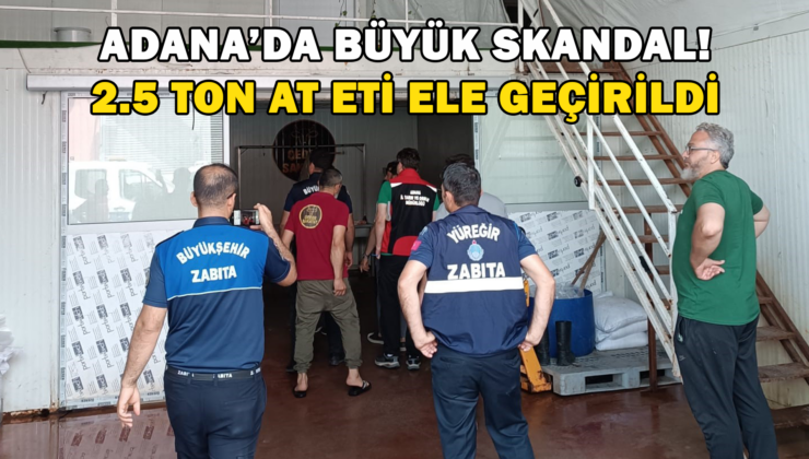 Adana’Da 2,5 Ton At Eti Ele Geçirildi